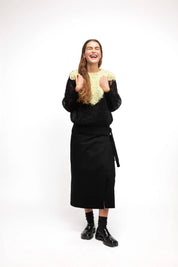 gudrun & gudrun Aurora Sweater Gul og Sort