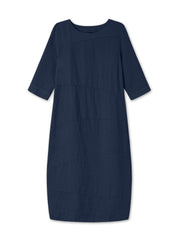 By Basics - Dress Long W/ Cuttings - Midnight Blue