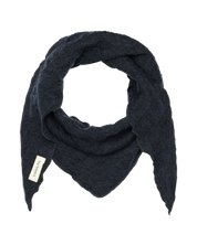 knit kerchief - Midnight blue melange