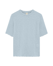 Shirt s/s w/collar pannel - Blue Mist