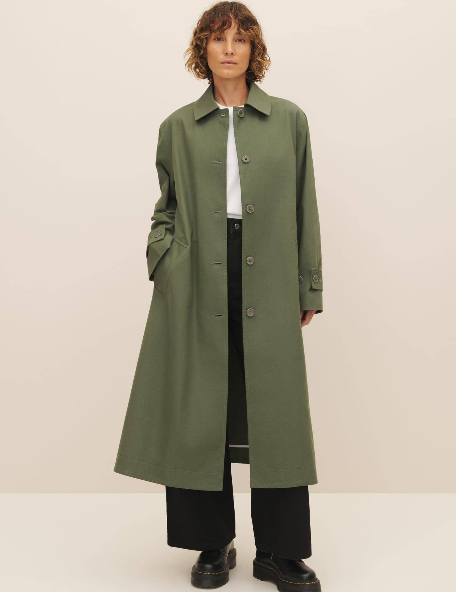 Kowtow Cleo Trench Coat Sage