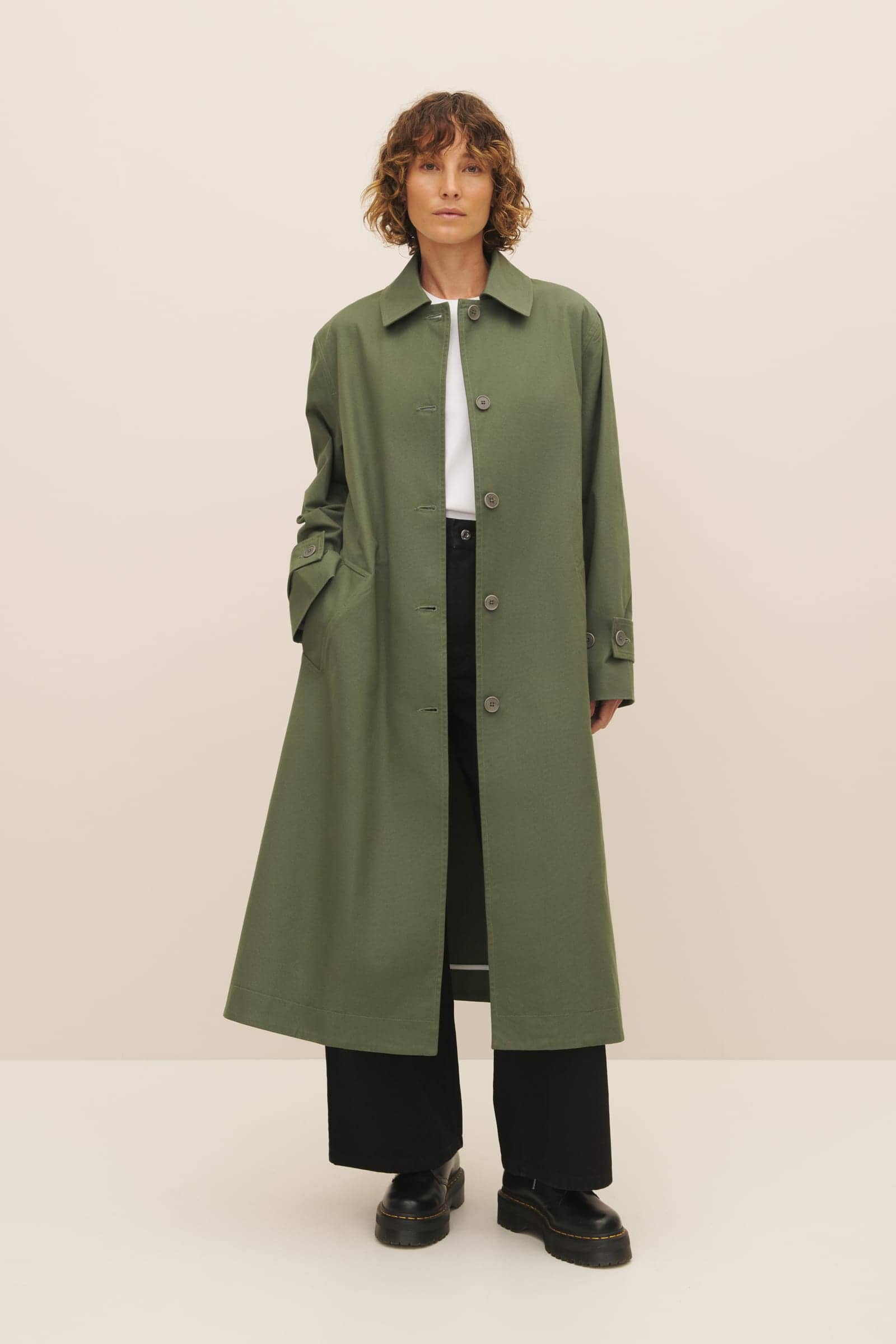 Kowtow Cleo Trench Coat Sage