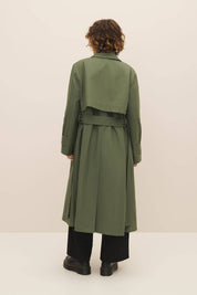 Kowtow Cleo Trench Coat Sage