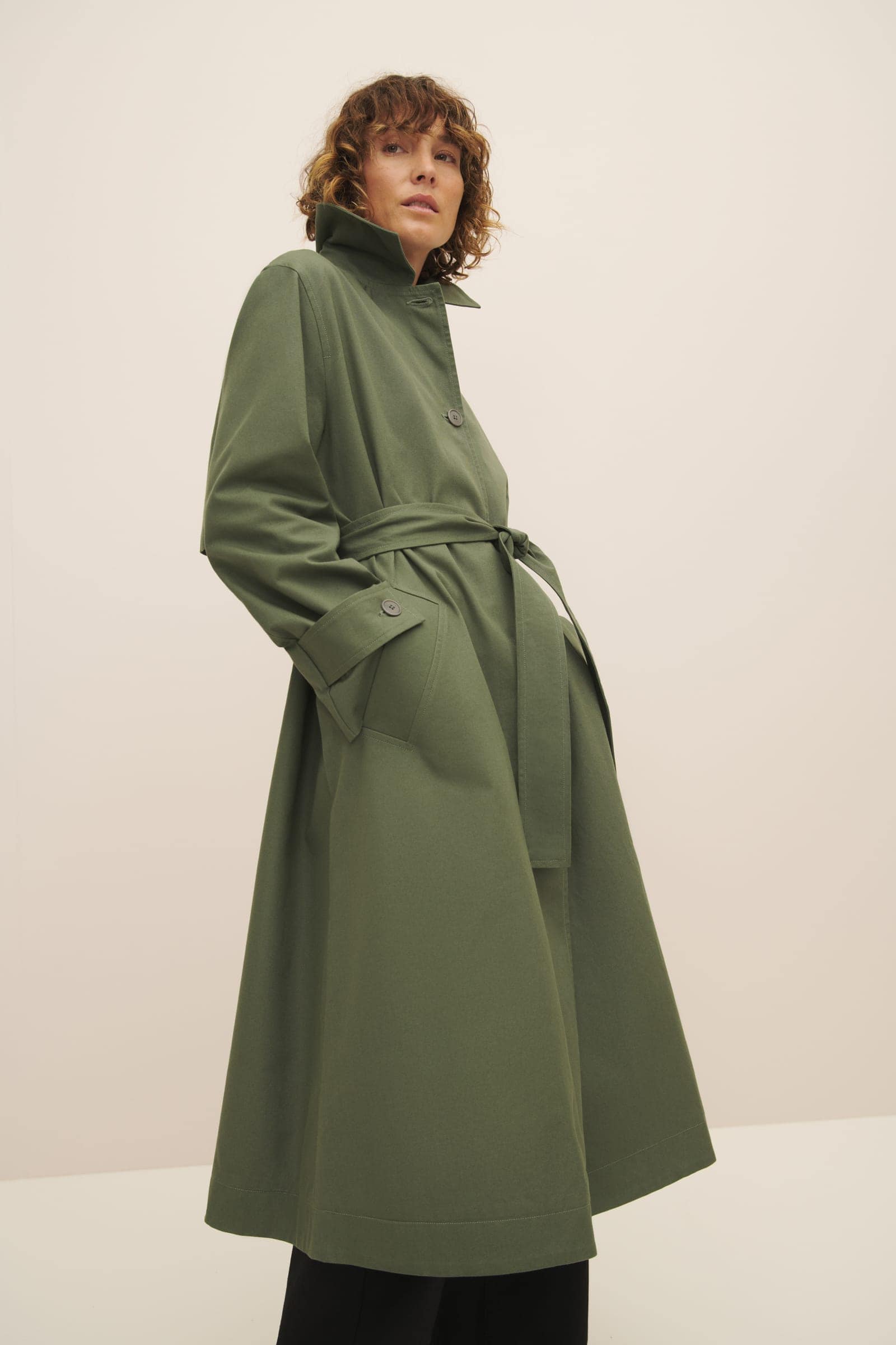 Kowtow Cleo Trench Coat Sage