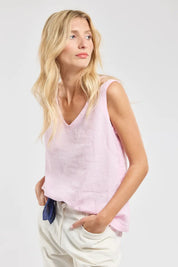 Armor Lux Vest top Linen Blue Saphir Lyseblå