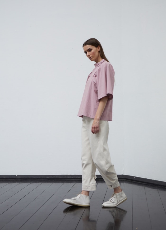 PILE DENIM PANTS - ECRU