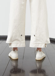 PILE DENIM PANTS - ECRU