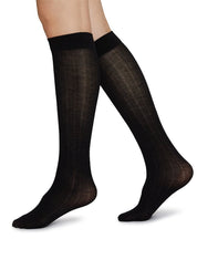 Swedish Stockings - Freja bio wool knee-highs - Black