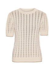 Grobund Almine tee Den beige med kontrast kant