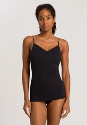 Hanro -  Spaghetti Top Padded - Cotton Seamless Black