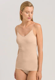Hanro -  Spaghetti Top Padded - Cotton Seamless Beige