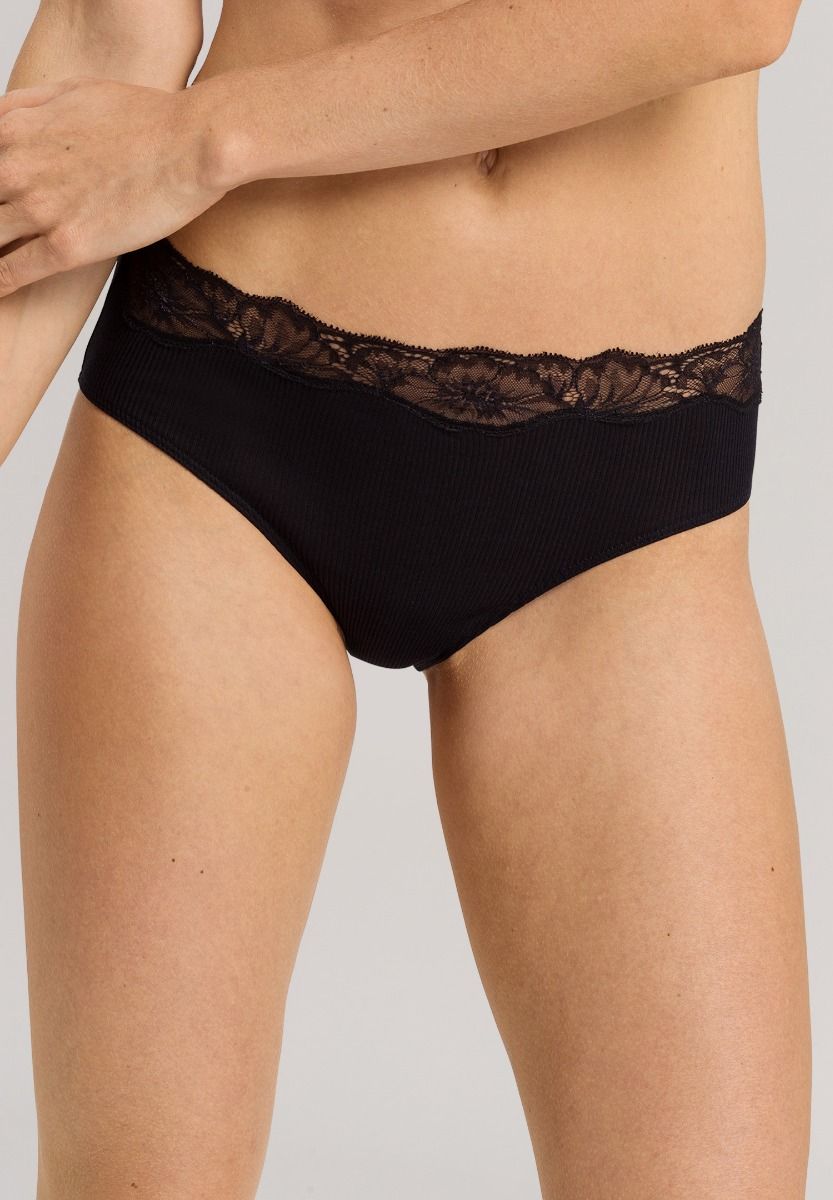 Hanro Lace Delight High cut Brief Black