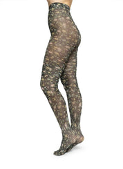 Swedish Stockings - Ada flower tights - Black/multi