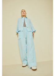 By basics - Lab Coat Blouse - Bone