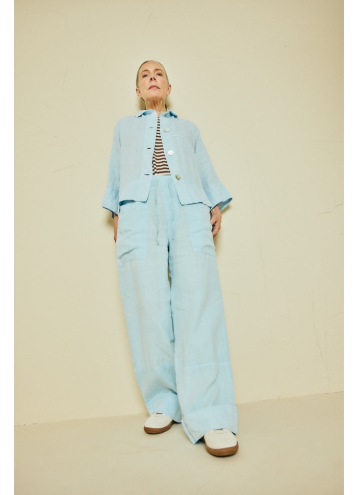 By basics - Lab Coat Blouse - Bone