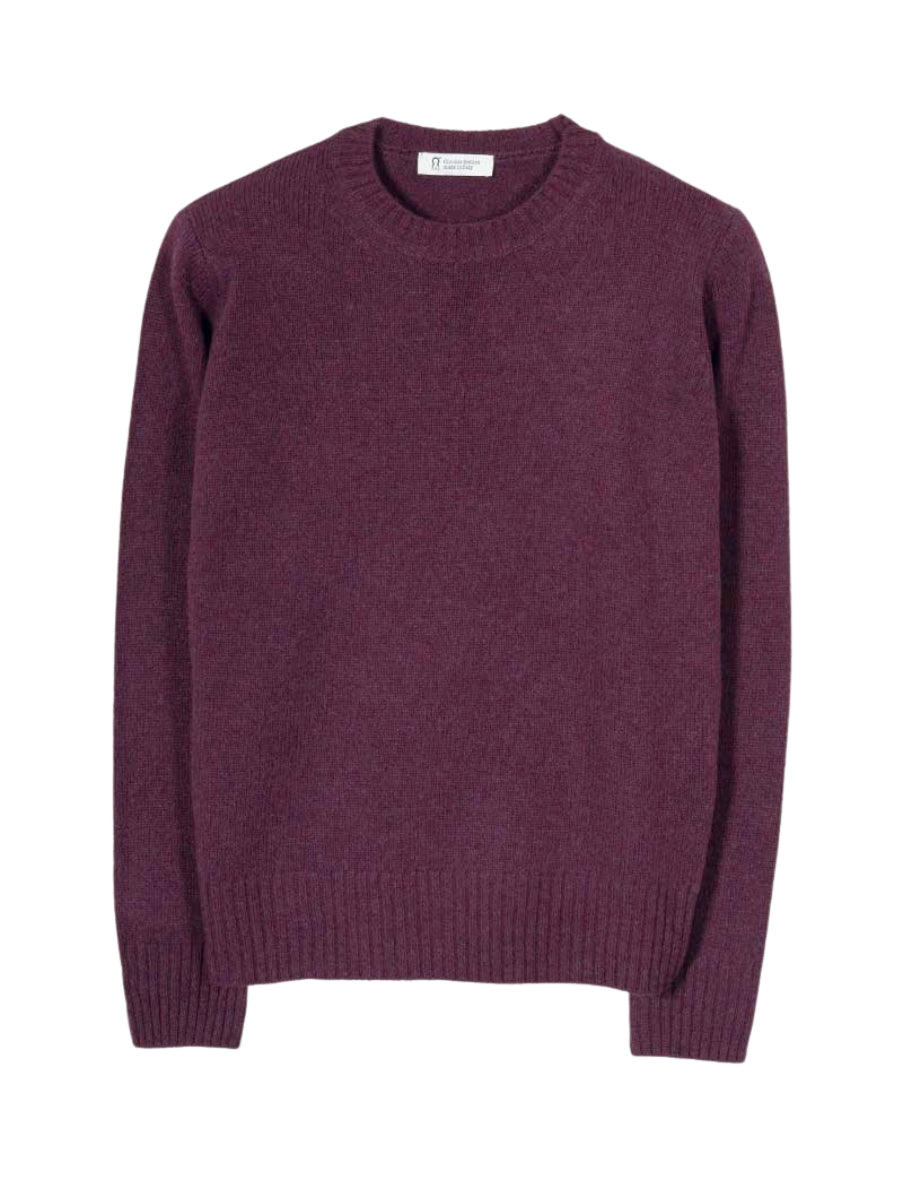 Rifo - Laura Woman Recycled Wool Sweater - Purple Prugna