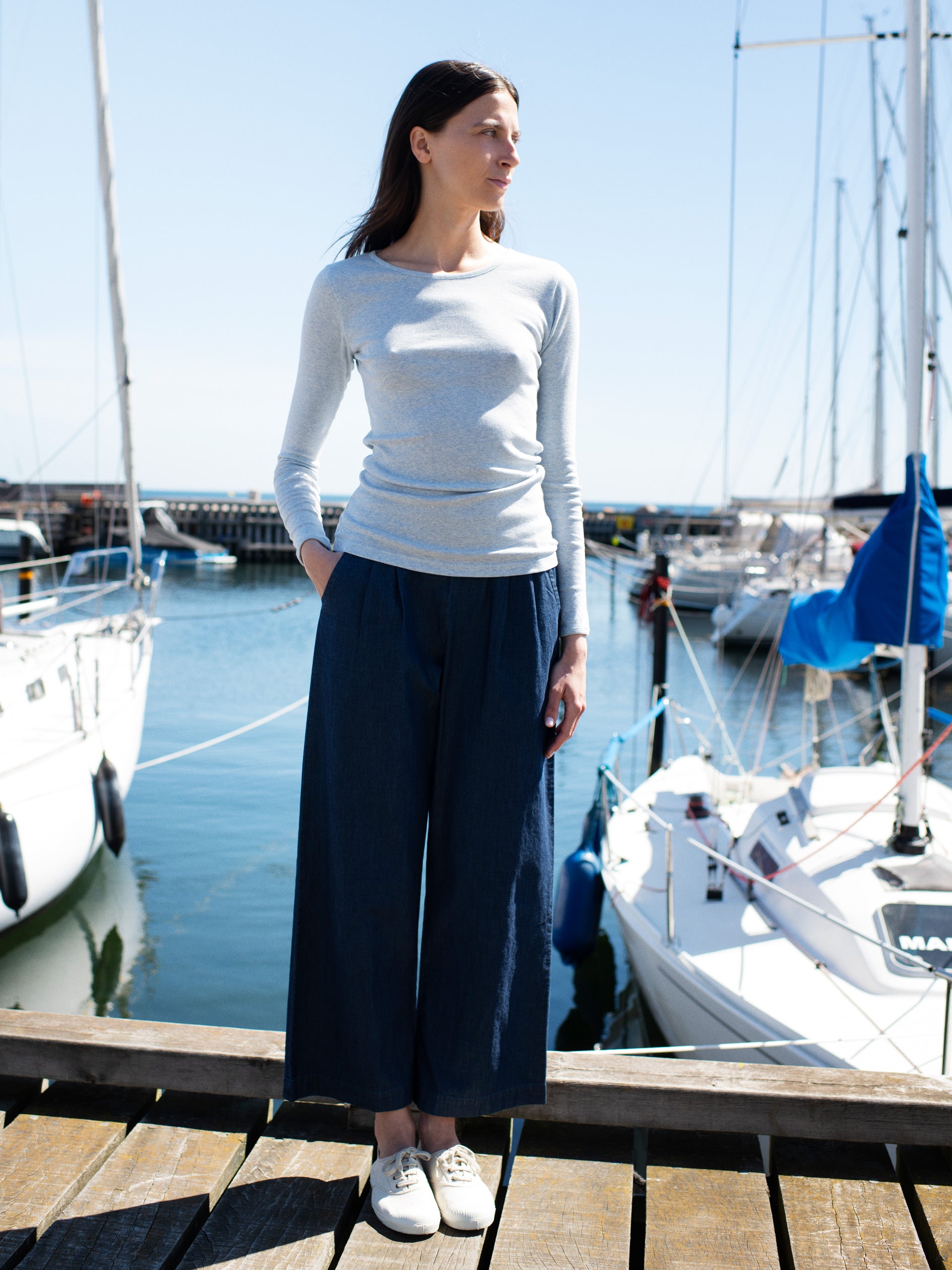 Serendipity - Straight Pants - Dark Denim