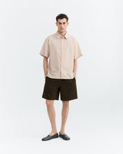 Thinking Mu - Kurtis oversize lattice plaid shirt