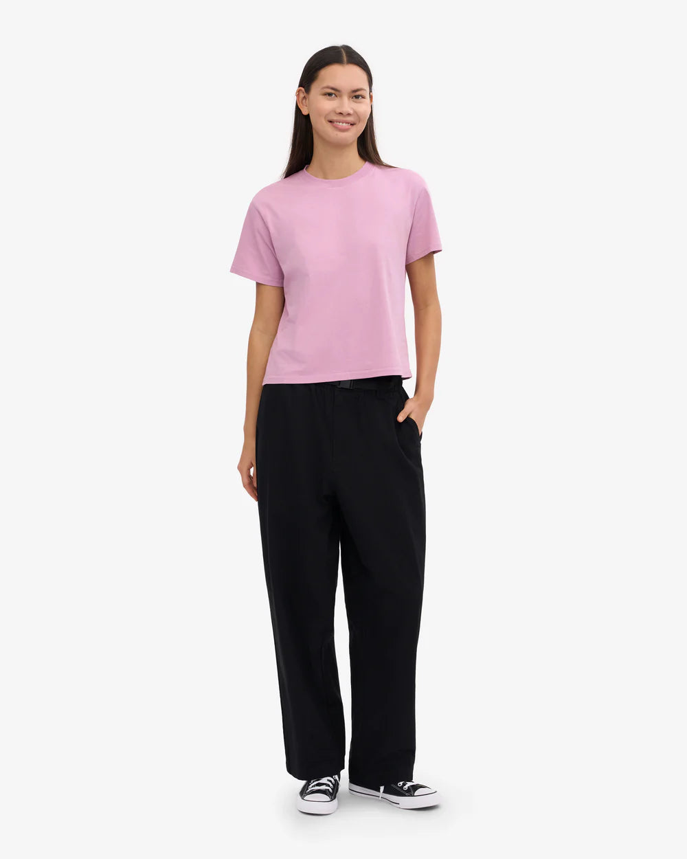 Colorful Standard Organic Boxy Crop Tee - Cherry Blossom