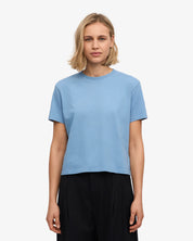 Colorful Standard Organic Boxy Crop Tee - Seaside Blue