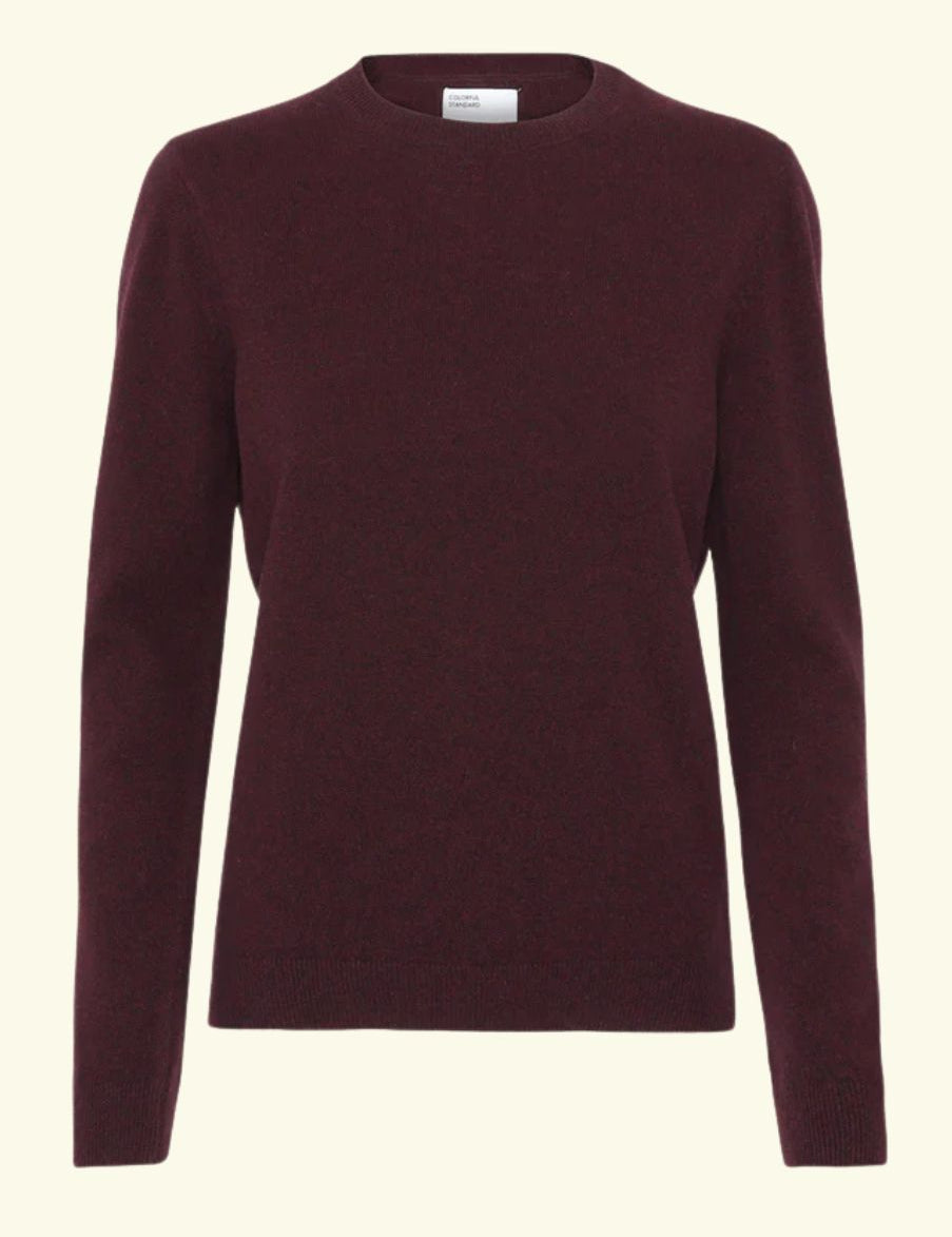 Colorful Standard - Women merino wool crew - Oxblood Red