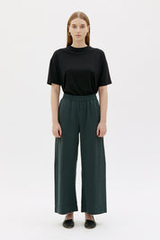 Maska - Thea flowy tencel pants - Dark bottle green