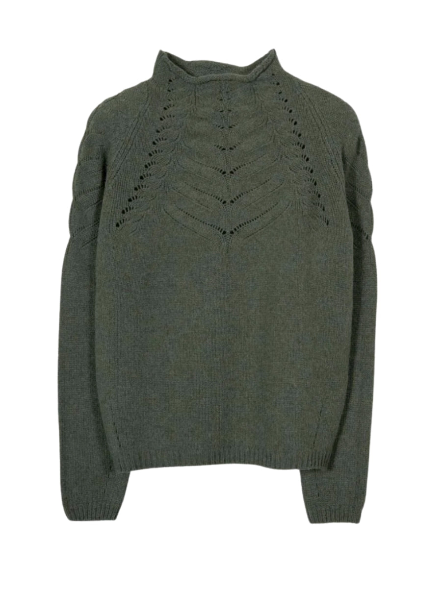 Rifo - Corinna Woman Wool Sweater - Green Foresta