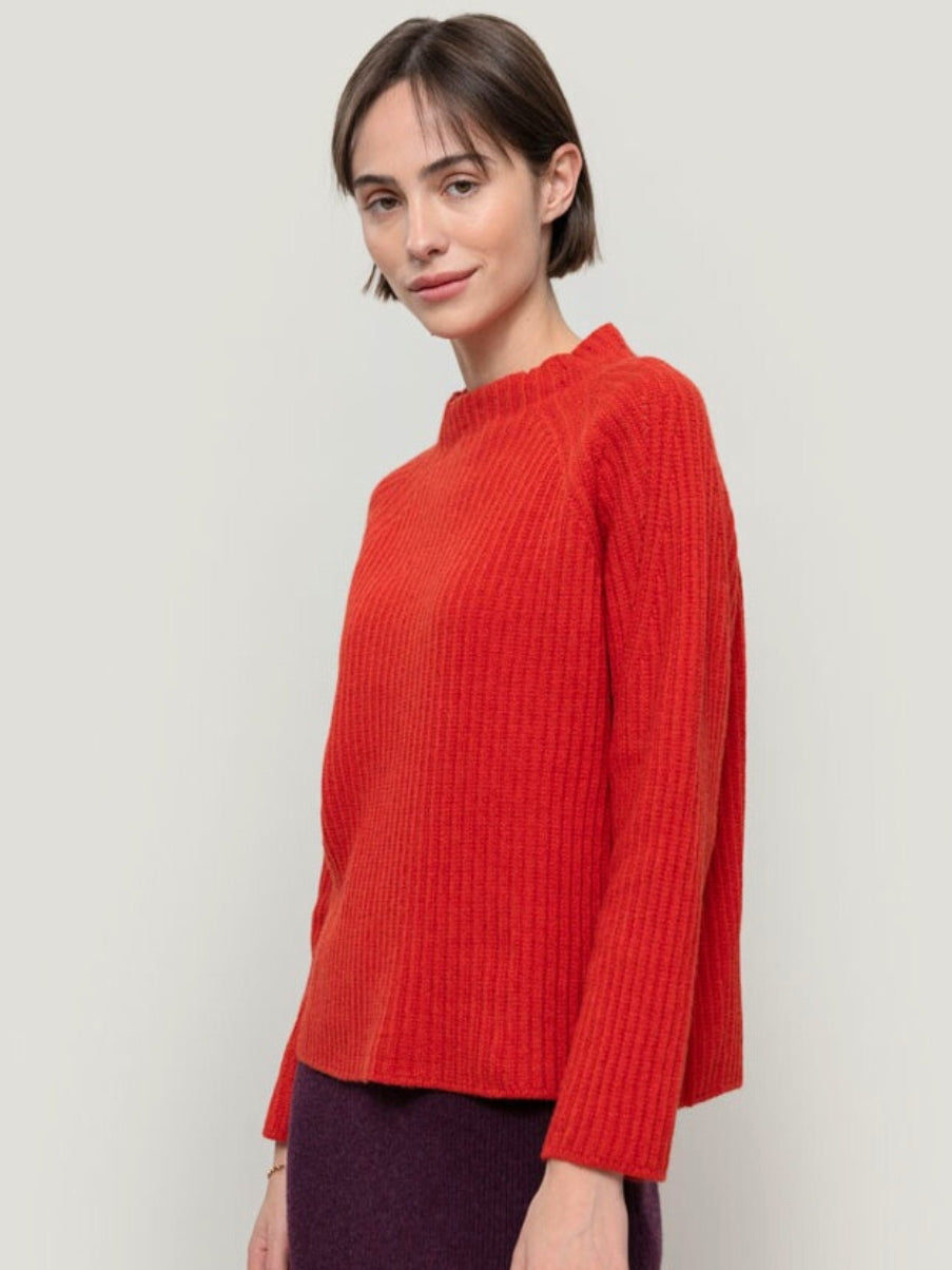 Rifo - Paola Woman Wool Sweater - Orange Corallo