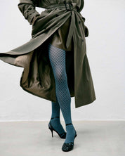 Swedish Stockings Clara Mod Tights Dusty Blue / 60 denier
