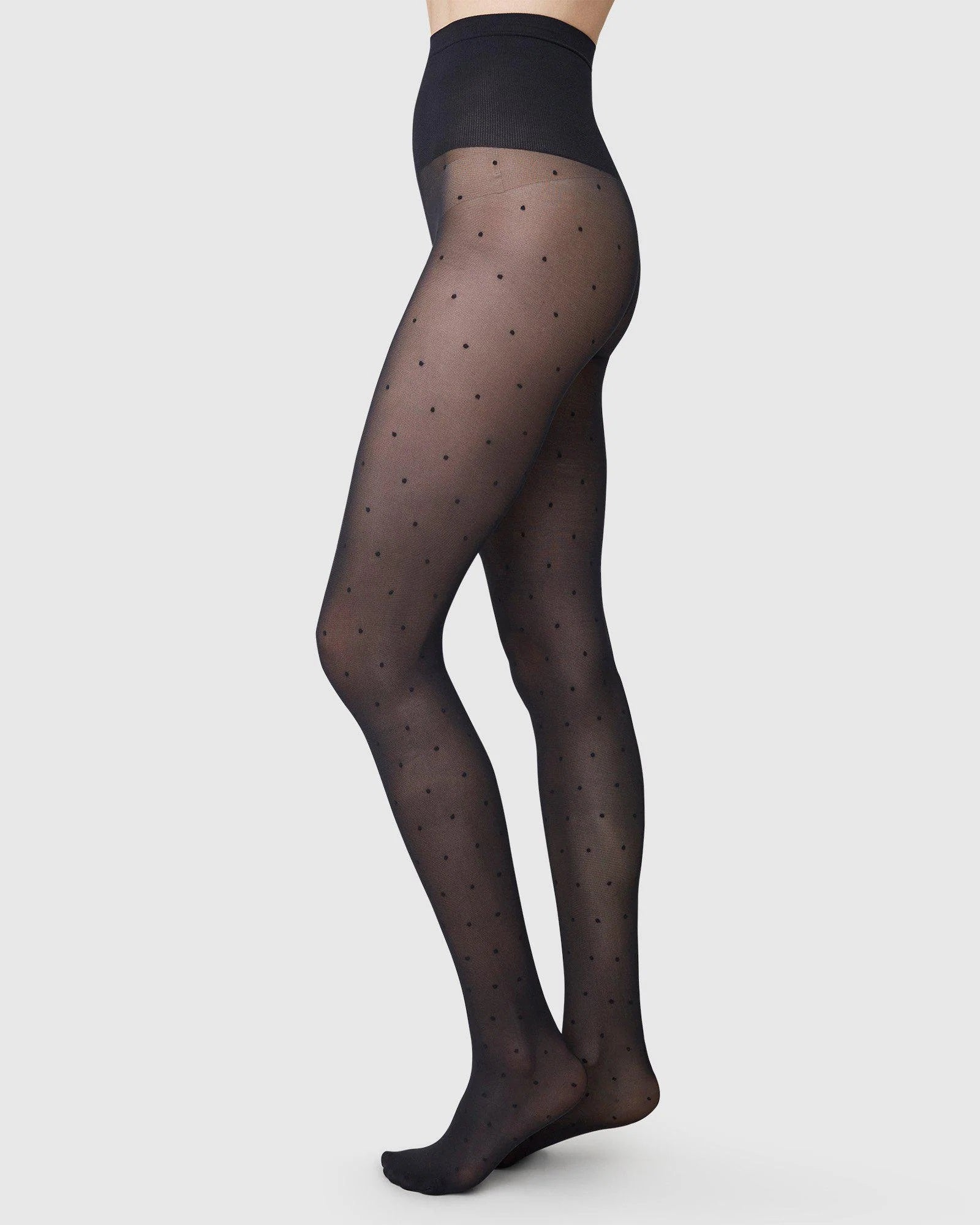 Swedish Stockings Doris Dots tights black 40den