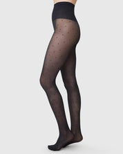 Swedish Stockings Doris Dots tights black 40den