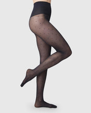 Swedish Stockings Doris Dots tights black 40den