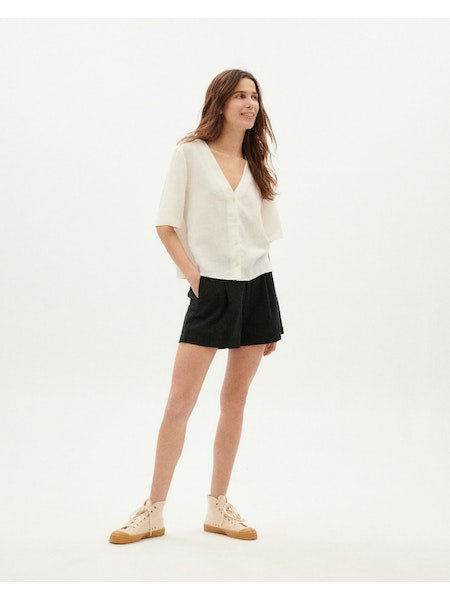 Thinking mu white hemp libelula blouse