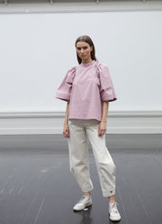 PILE DENIM PANTS - ECRU