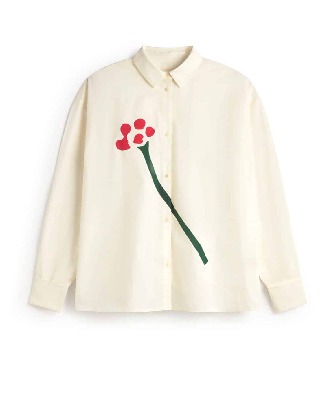 Thinking Mu - Poplin flower Juana blouse