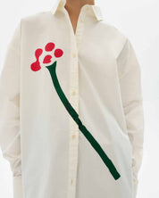 Thinking Mu - Poplin flower Juana blouse