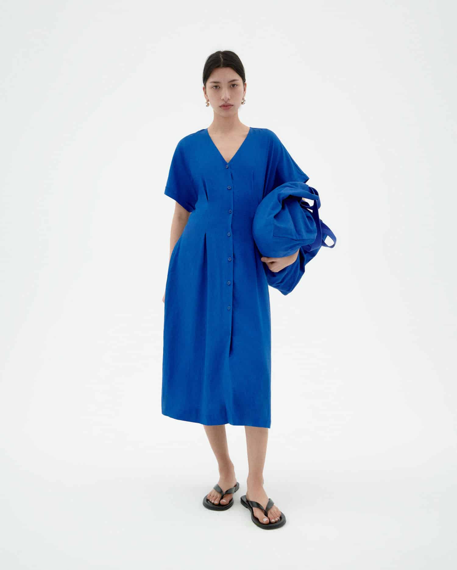 Thinking Mu Indigo Hemp Laura Dress