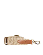 O MY BAG - Herringbone Webbing Strap - Sand & Cognac / Webbing