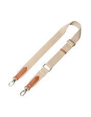 O MY BAG - Herringbone Webbing Strap - Sand & Cognac