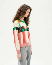 Thinking Mu Grid Philis Knitted Sweater