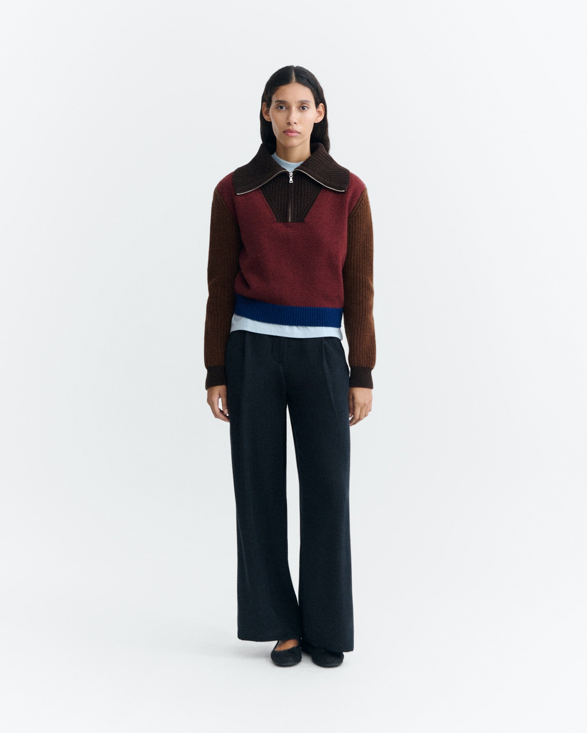 Thinking Mu Brown Tanit Knitted Sweater