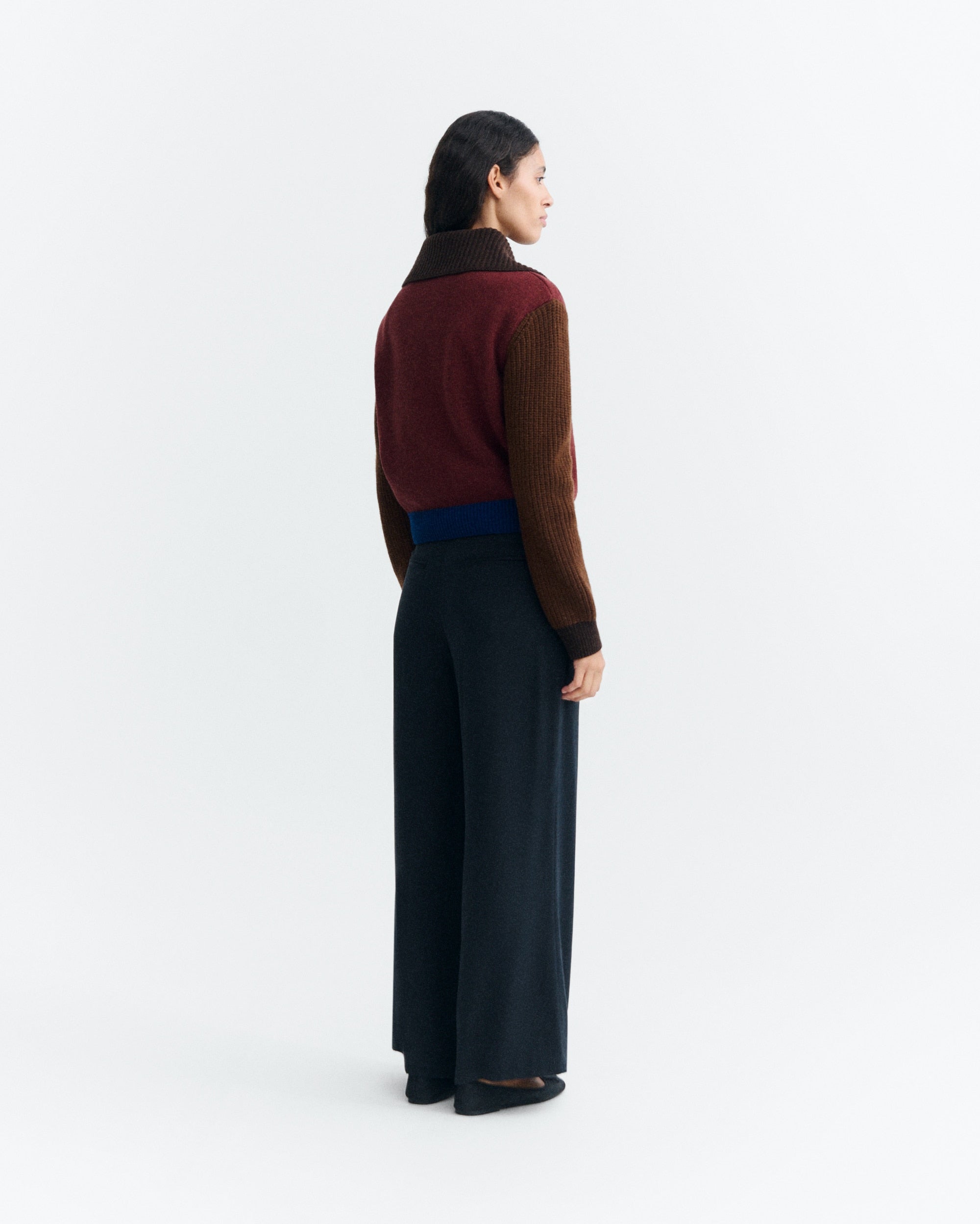 Thinking Mu Brown Tanit Knitted Sweater