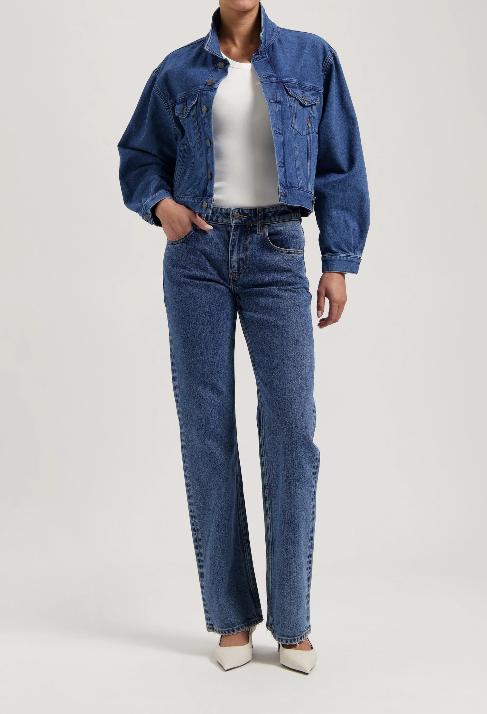 Mud Jeans - Carry Mid Straight - Stone Vintage