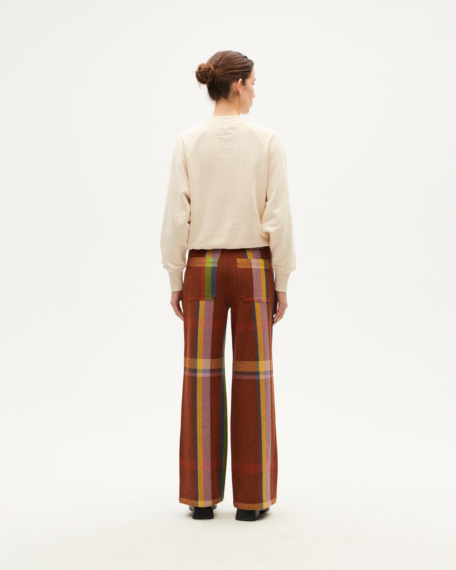 Thinking Mu Brown charlie blanket Coral pants