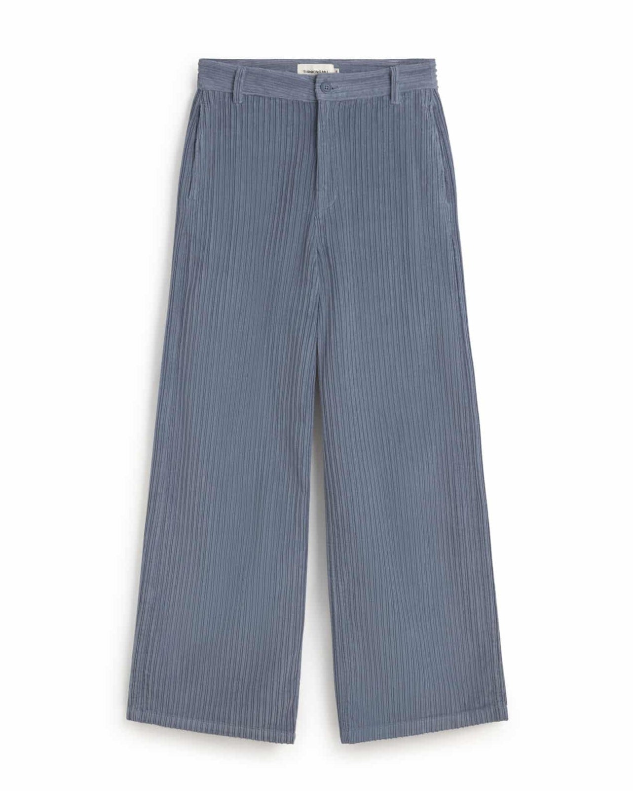 Thinking Mu - High rise corduroy Karina pants - Blue