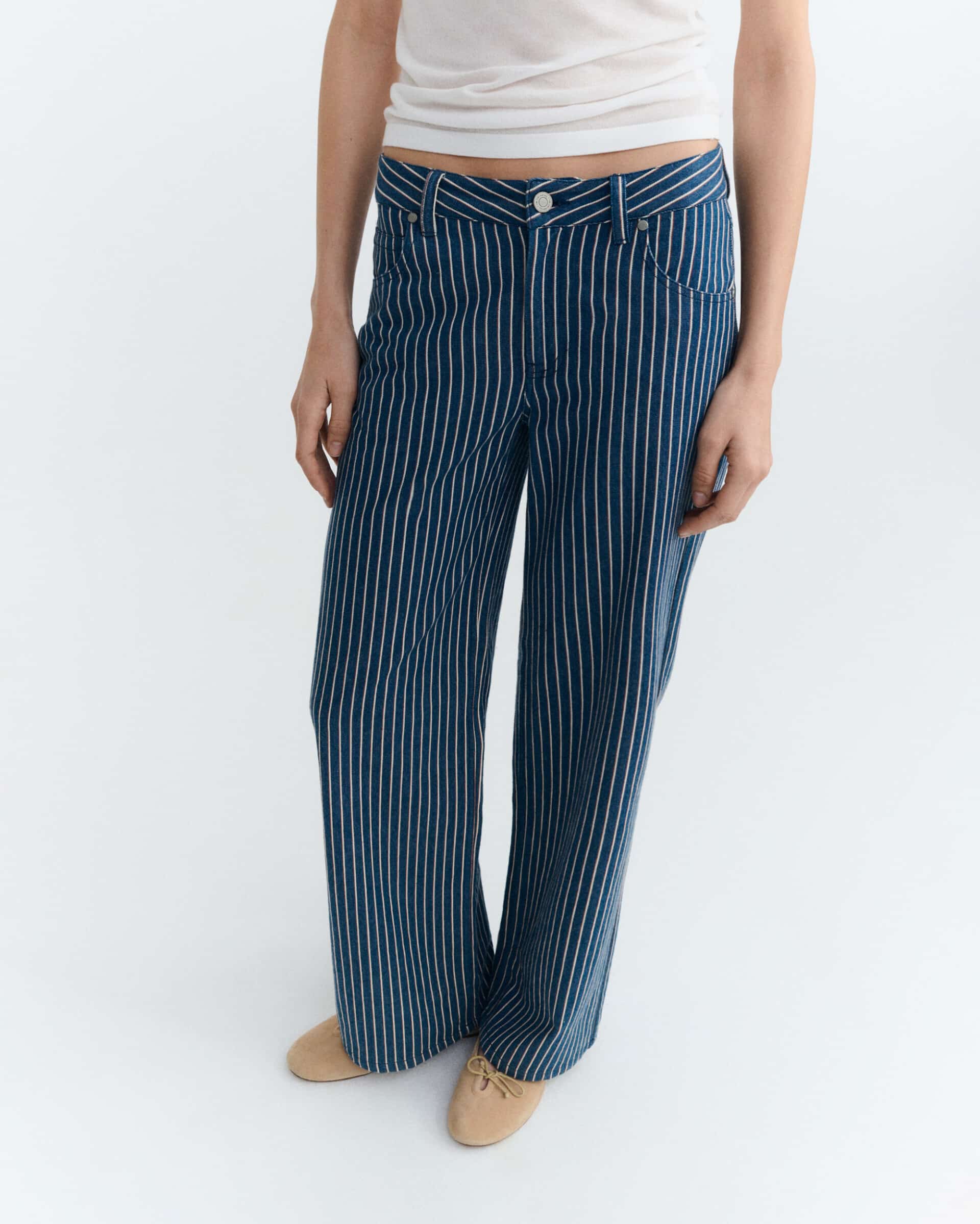 Thinking Mu - Kettan Pants - Railway Stripes