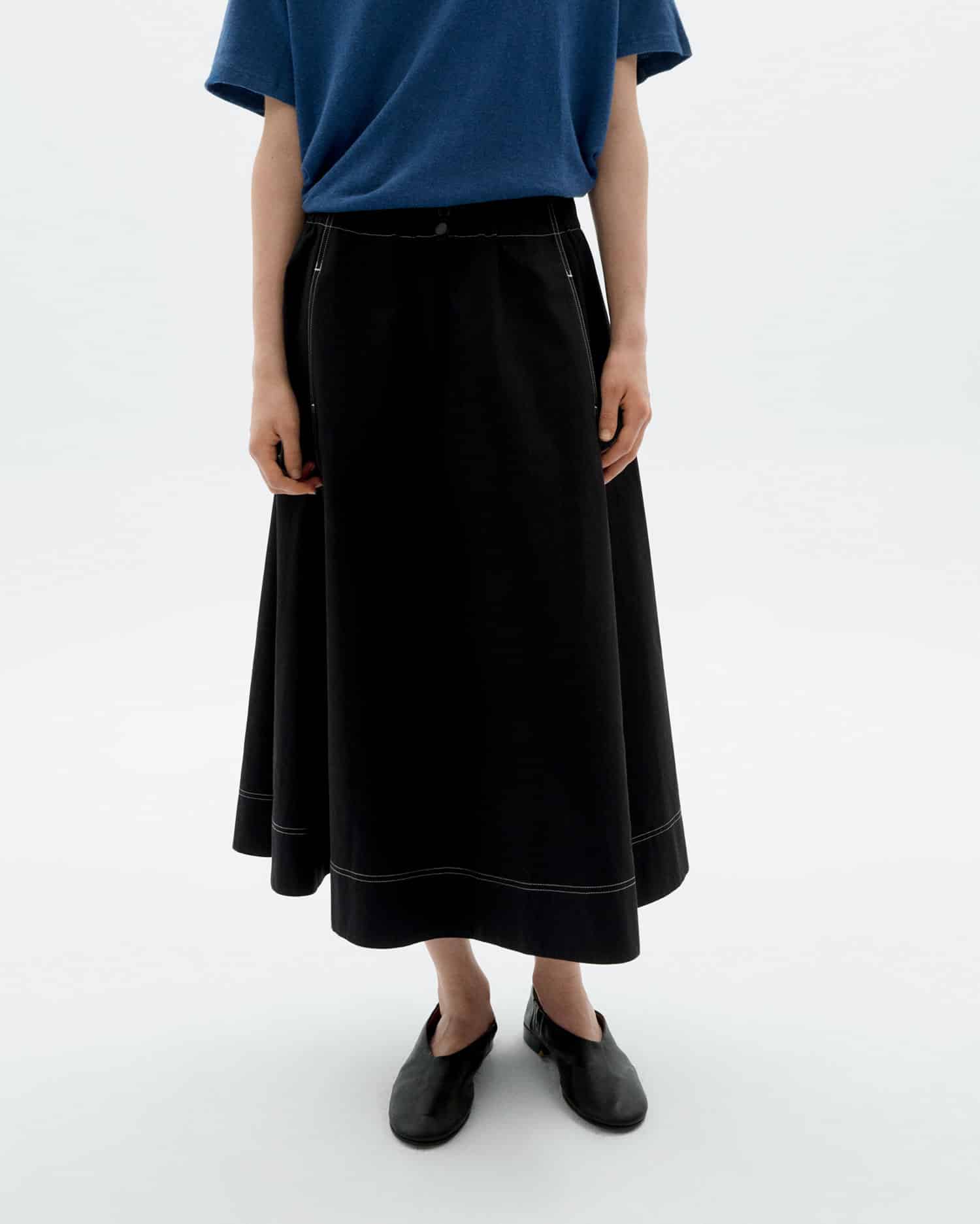 Thinking Mu Paper touch Olatz long skirt