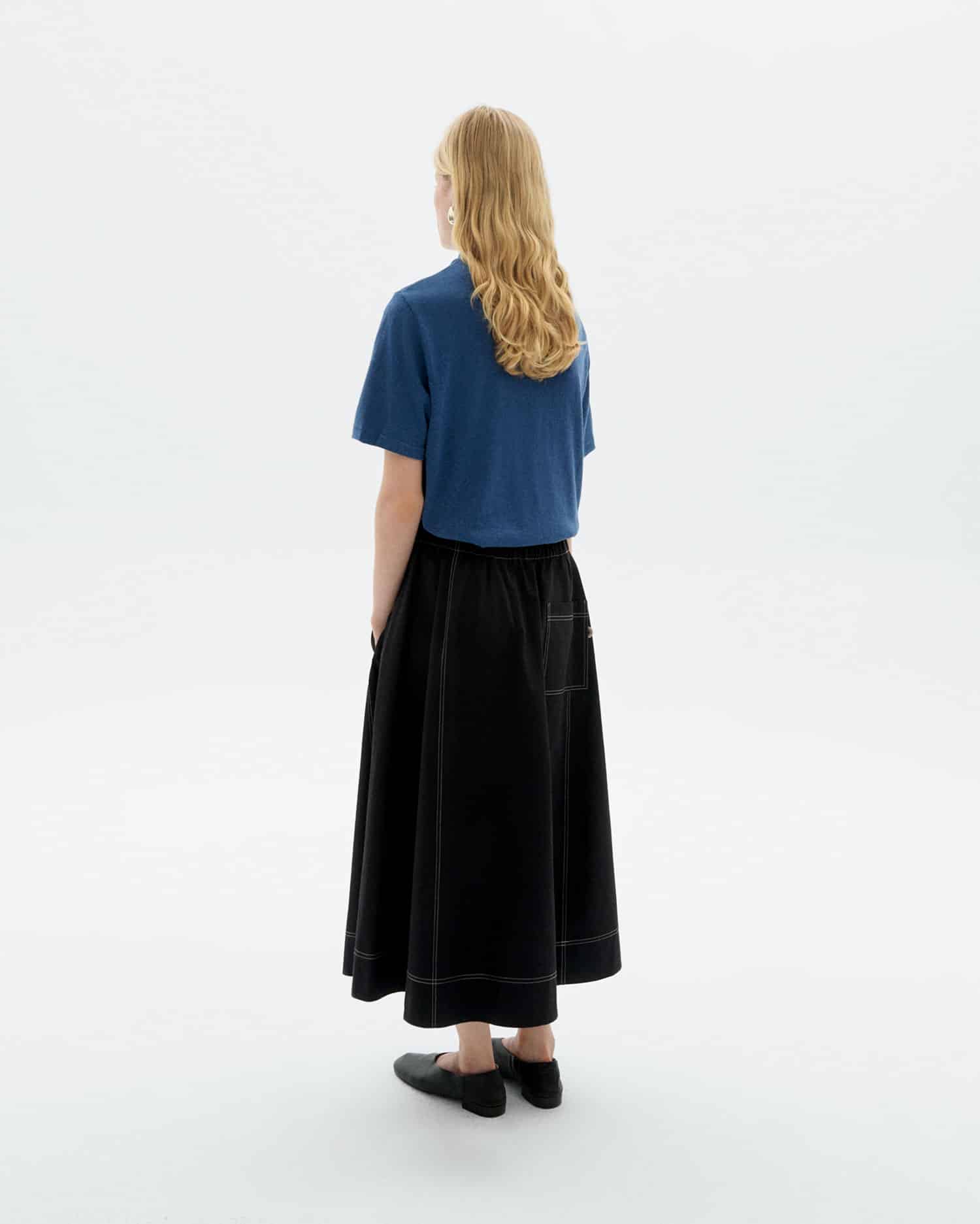 Thinking Mu Paper touch Olatz long skirt