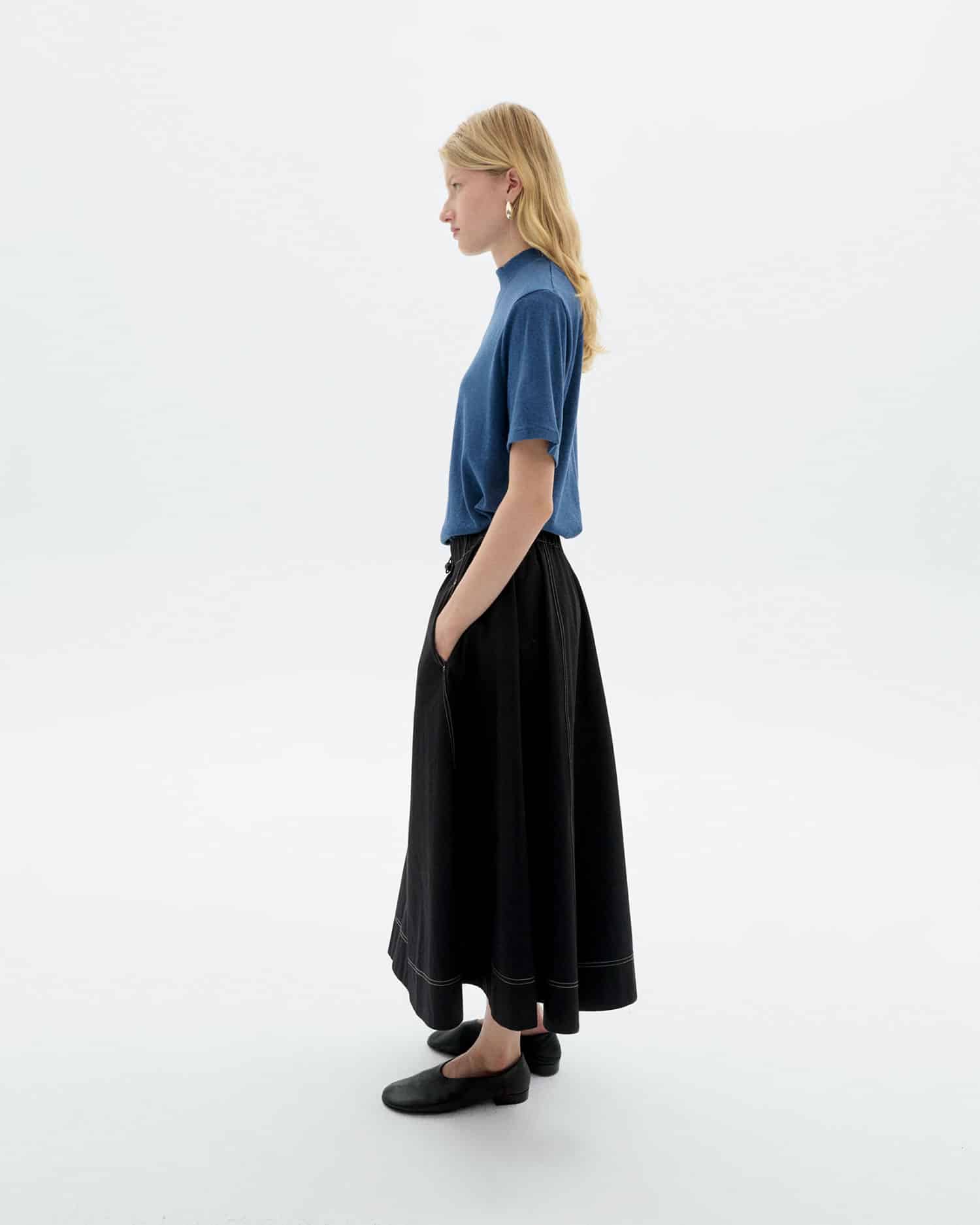 Thinking Mu Paper touch Olatz long skirt