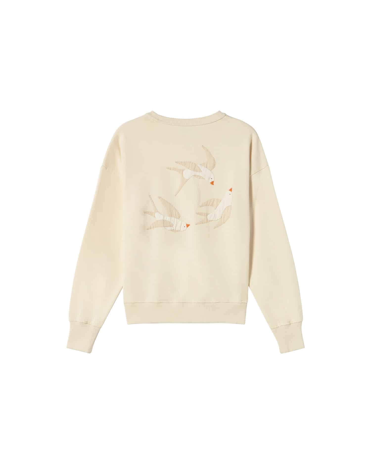 Thinking Mu Hand Embroidered bird Jodie sweatshirt